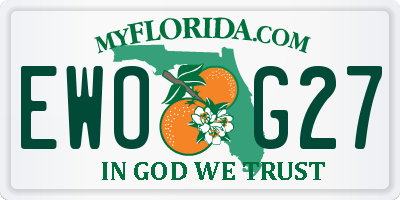 FL license plate EWOG27