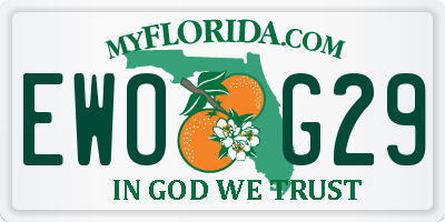 FL license plate EWOG29
