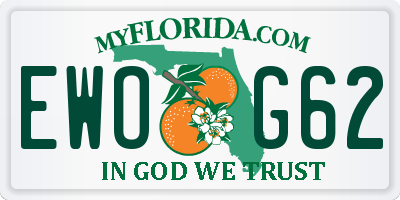 FL license plate EWOG62