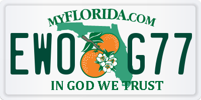 FL license plate EWOG77