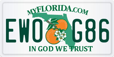 FL license plate EWOG86