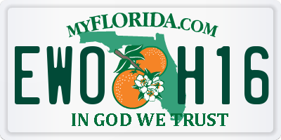 FL license plate EWOH16
