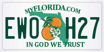 FL license plate EWOH27