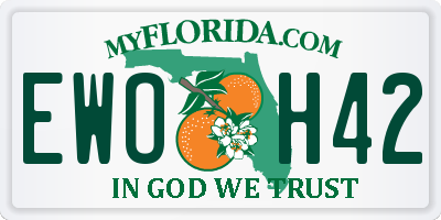 FL license plate EWOH42