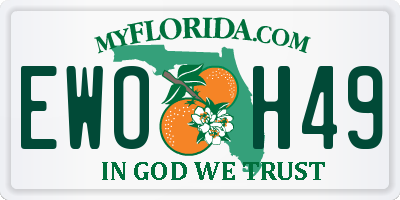FL license plate EWOH49