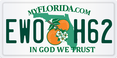 FL license plate EWOH62