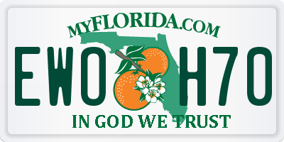 FL license plate EWOH70