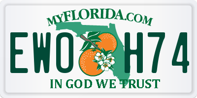 FL license plate EWOH74