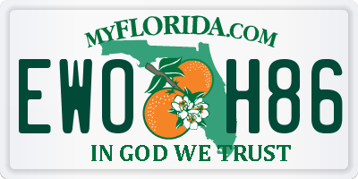 FL license plate EWOH86