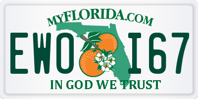 FL license plate EWOI67