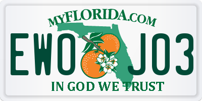 FL license plate EWOJ03