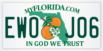 FL license plate EWOJ06