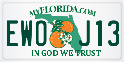 FL license plate EWOJ13