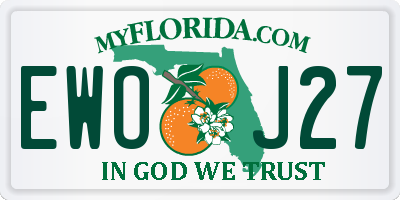 FL license plate EWOJ27