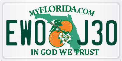 FL license plate EWOJ30