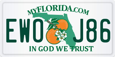 FL license plate EWOJ86