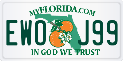 FL license plate EWOJ99