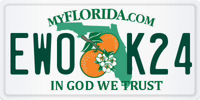 FL license plate EWOK24
