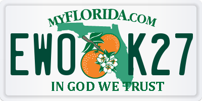 FL license plate EWOK27
