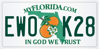 FL license plate EWOK28