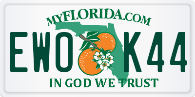 FL license plate EWOK44