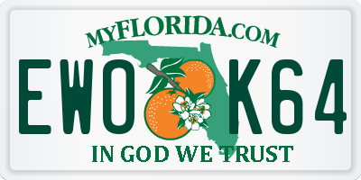 FL license plate EWOK64
