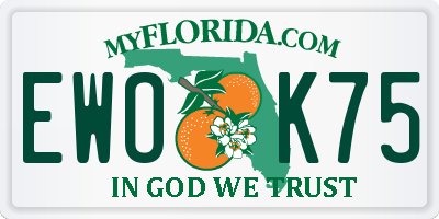 FL license plate EWOK75
