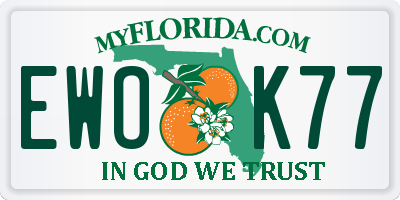 FL license plate EWOK77