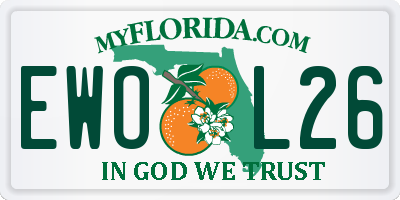 FL license plate EWOL26