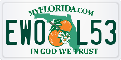 FL license plate EWOL53