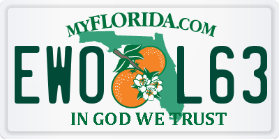 FL license plate EWOL63