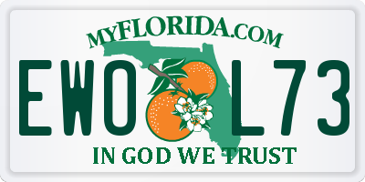 FL license plate EWOL73