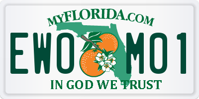 FL license plate EWOM01