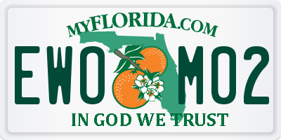 FL license plate EWOM02