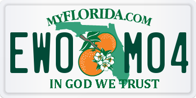 FL license plate EWOM04