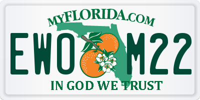 FL license plate EWOM22