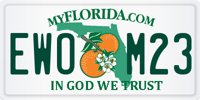 FL license plate EWOM23