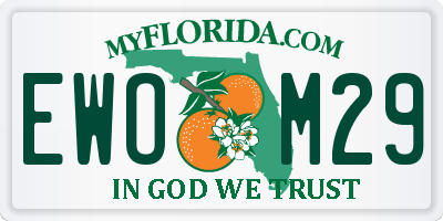 FL license plate EWOM29