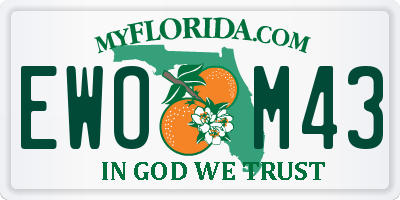 FL license plate EWOM43