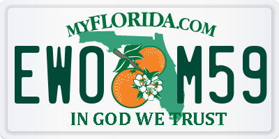 FL license plate EWOM59