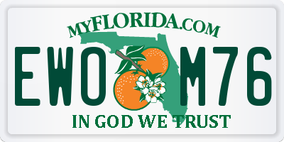 FL license plate EWOM76