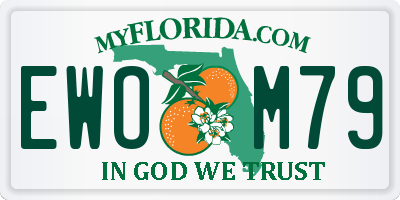 FL license plate EWOM79