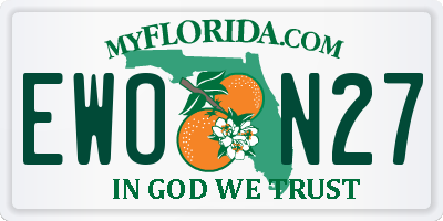 FL license plate EWON27