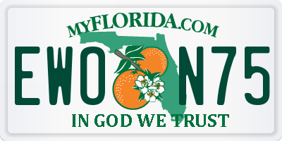 FL license plate EWON75