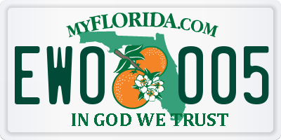 FL license plate EWOO05