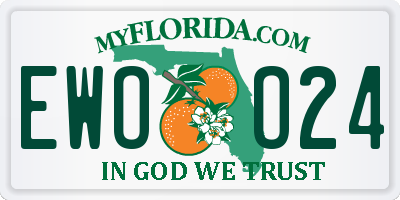 FL license plate EWOO24