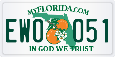 FL license plate EWOO51