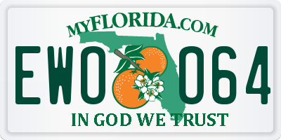 FL license plate EWOO64