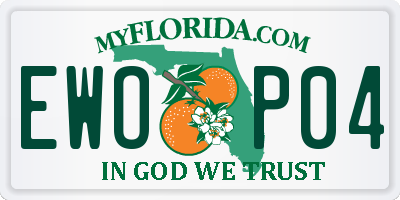 FL license plate EWOP04
