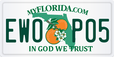FL license plate EWOP05